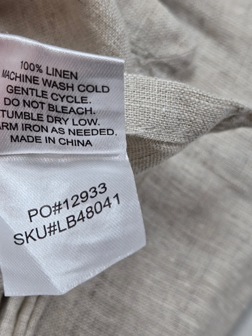 NWT QUINCE 70x108 European Linen Tablecloth Flax 9806
